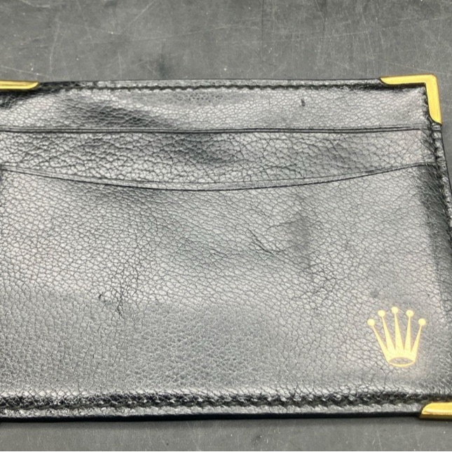 Rolex Black Card Holder With Gold Detailing Rolex Black Card Holder With Gold Detailing
